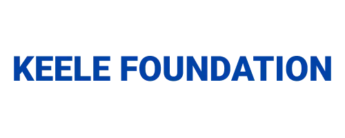 Blue text logo reading Keele Foundation