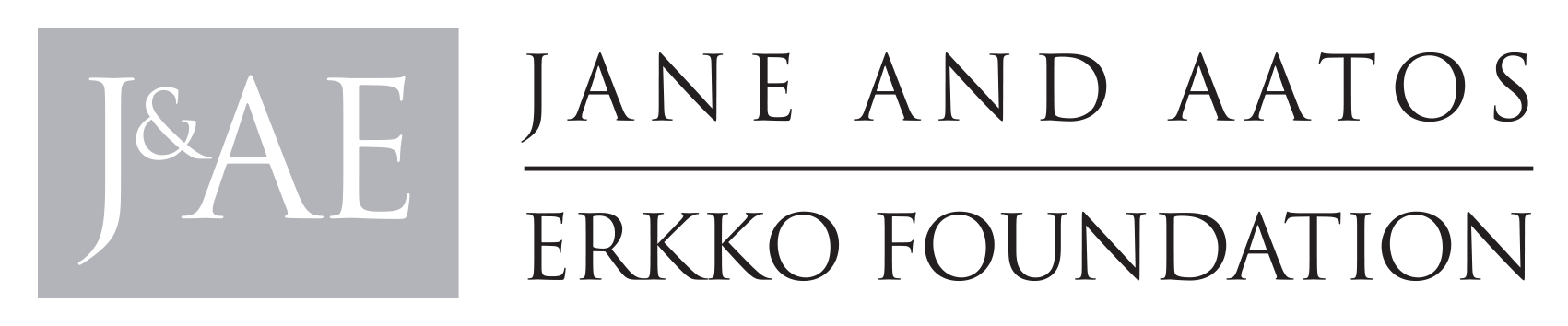 Text logo reading Jane and Aatos Erkko Foundation